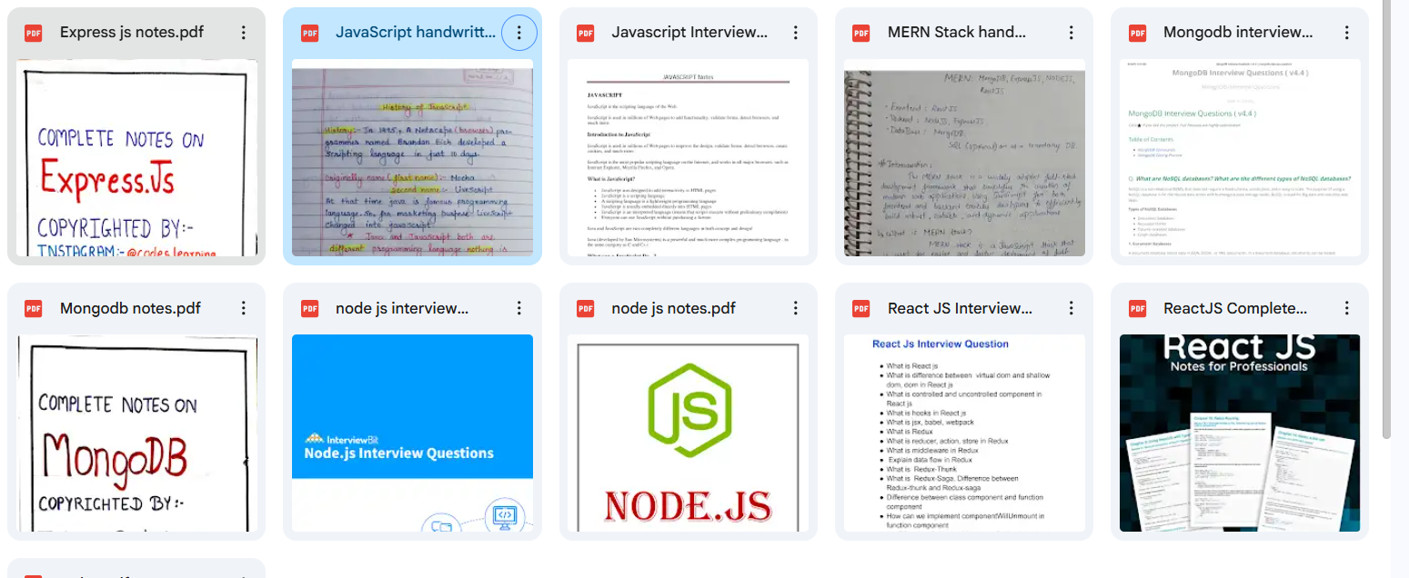 MERN Stack Notes, React, Node, Express & MongoDB Interview Questions